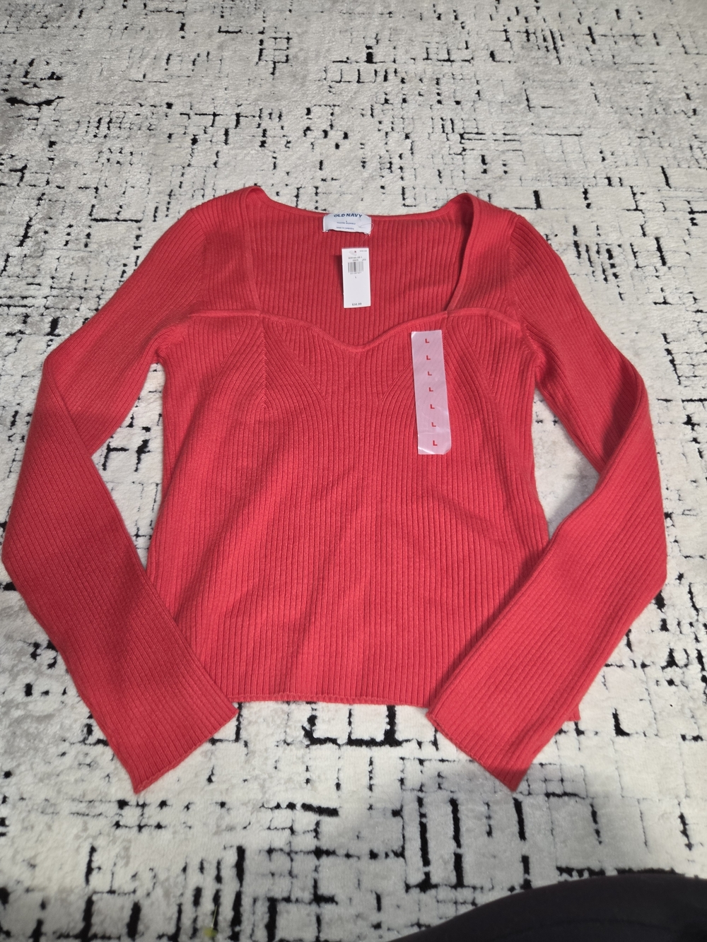 Chunky Ribbed Red Women's Sweater Old Navy L NWT